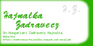 hajnalka zadravecz business card